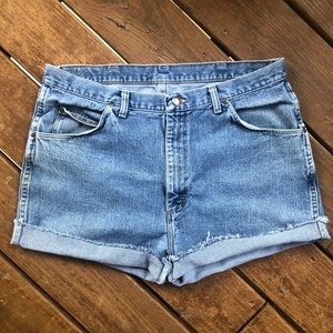 Vintage High Waist Wrangler Shorts Cutoffs 10